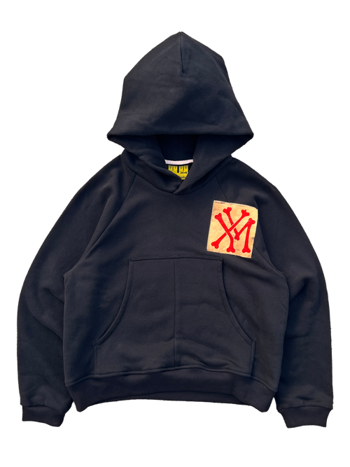 LPH (Leather Patch Hoodie - RED) – XTRA MEDIUM®